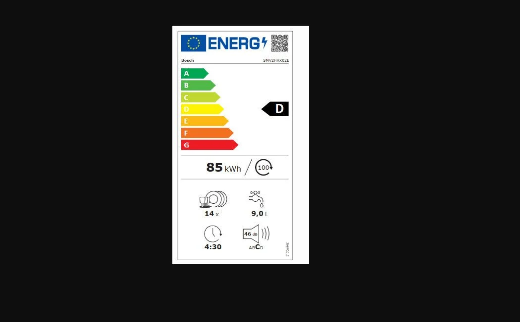 EU-Energielabel – Energieeffizienzklasse D