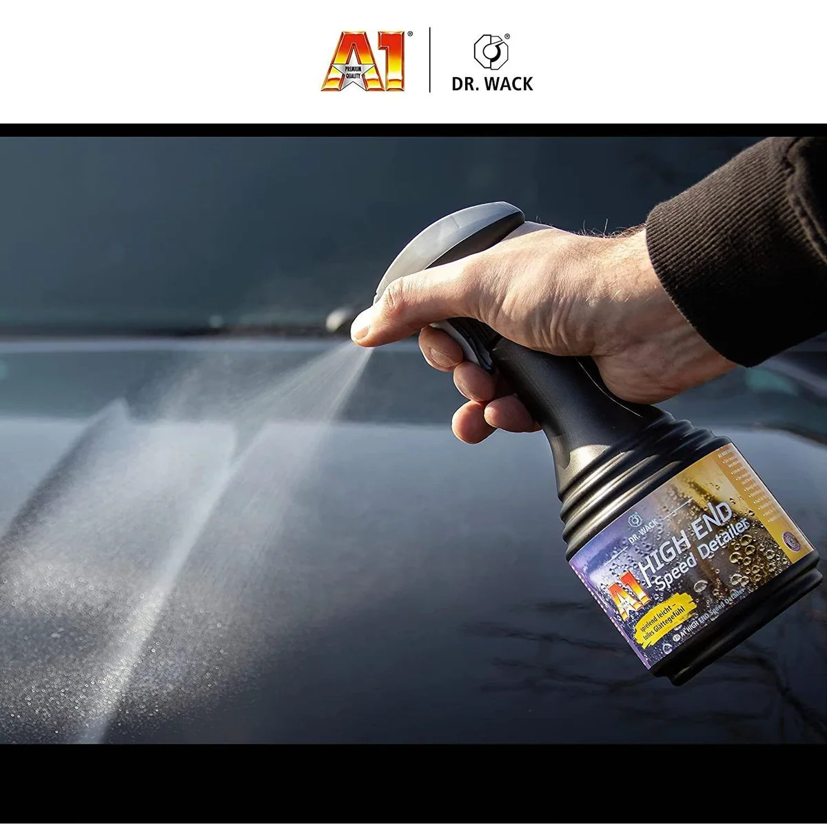 A1 High End Speed Detailer 500 ml, beeindruckender Wasser-Abperl-Effekt, vielseitig einsetzbar 3