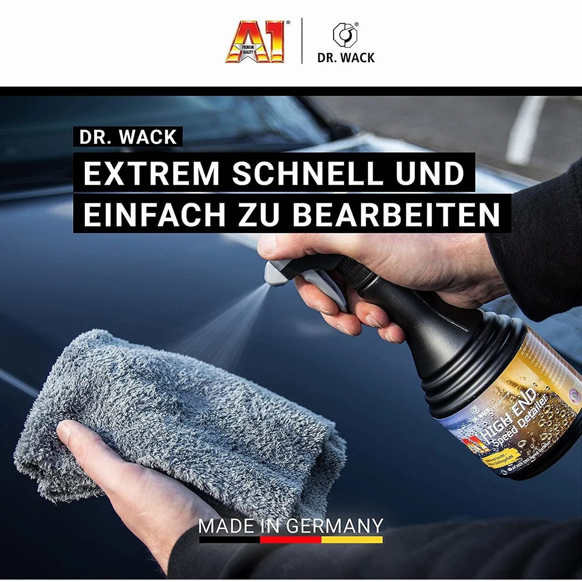 A1 High End Speed Detailer 500 ml, beeindruckender Wasser-Abperl-Effekt, vielseitig einsetzbar 4