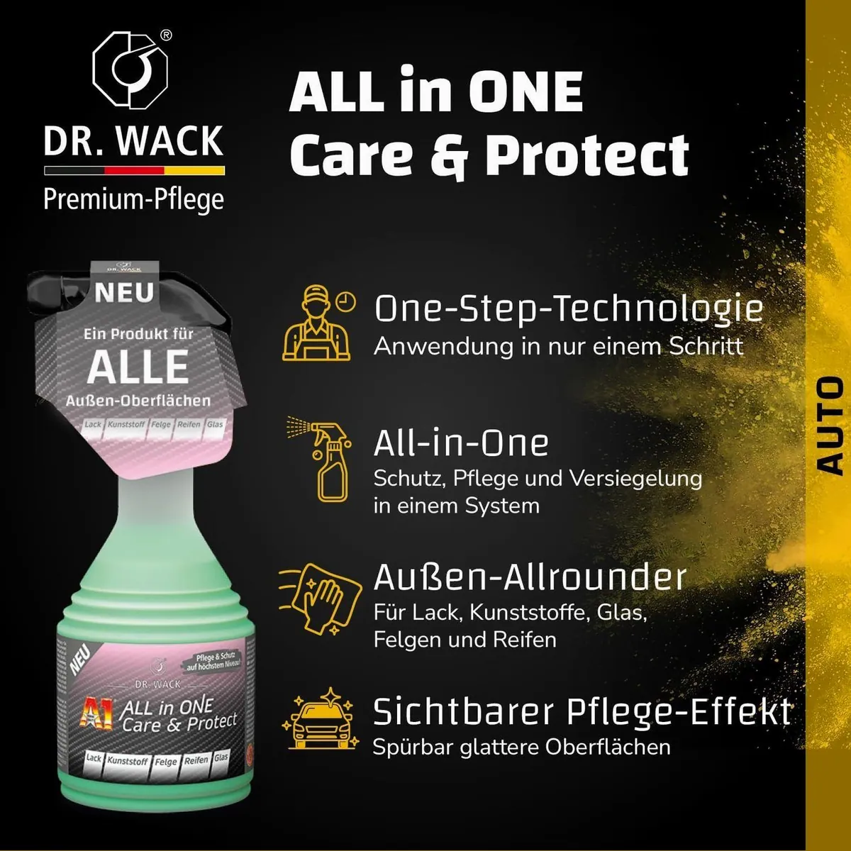 A1 All in One Care & Protect Set, umfassende Außenpflege für alle Oberflächen 4