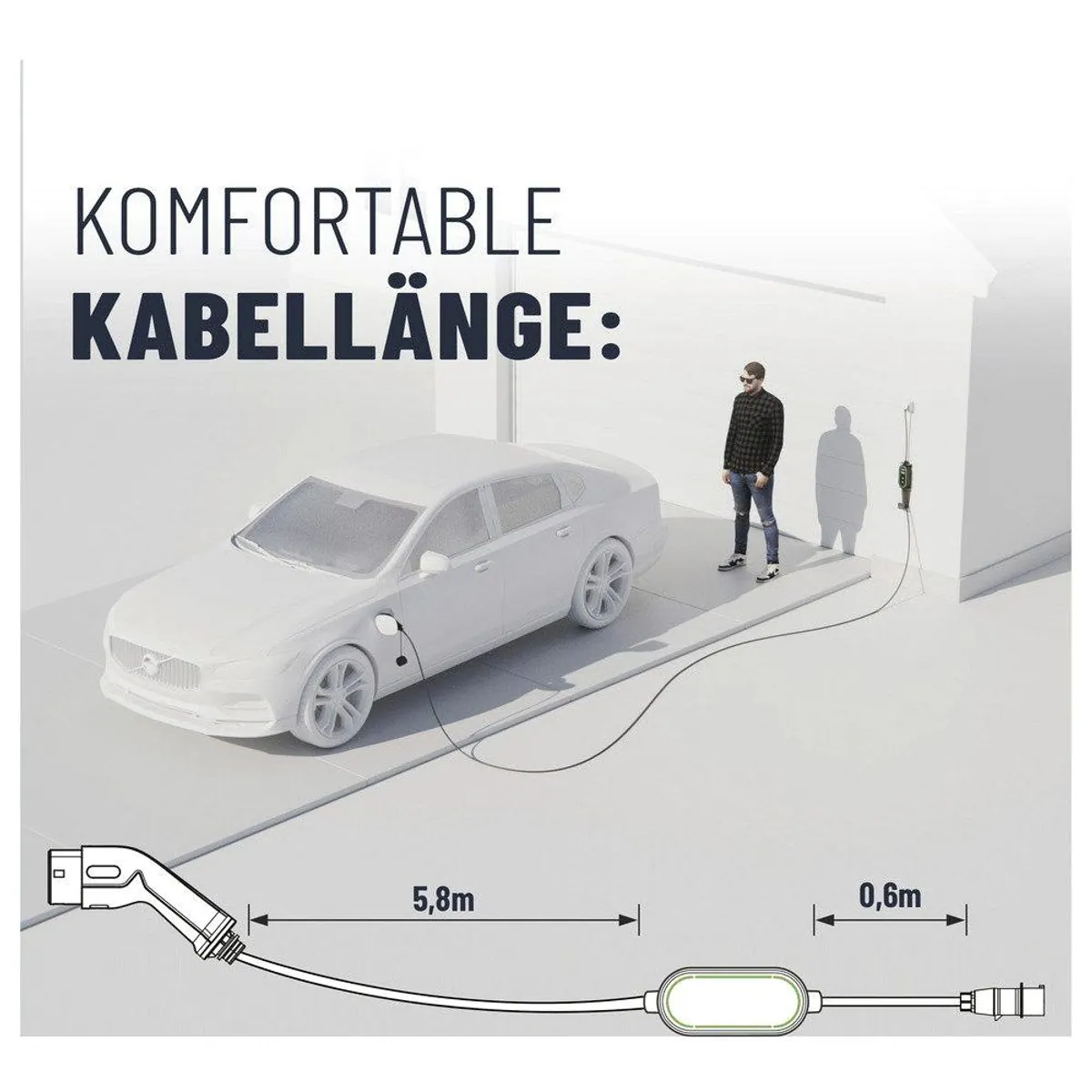 ABSINA Elektroauto-Ladestation, Typ 2, 16 A, 11 kW, hohe Ladeleistung 5
