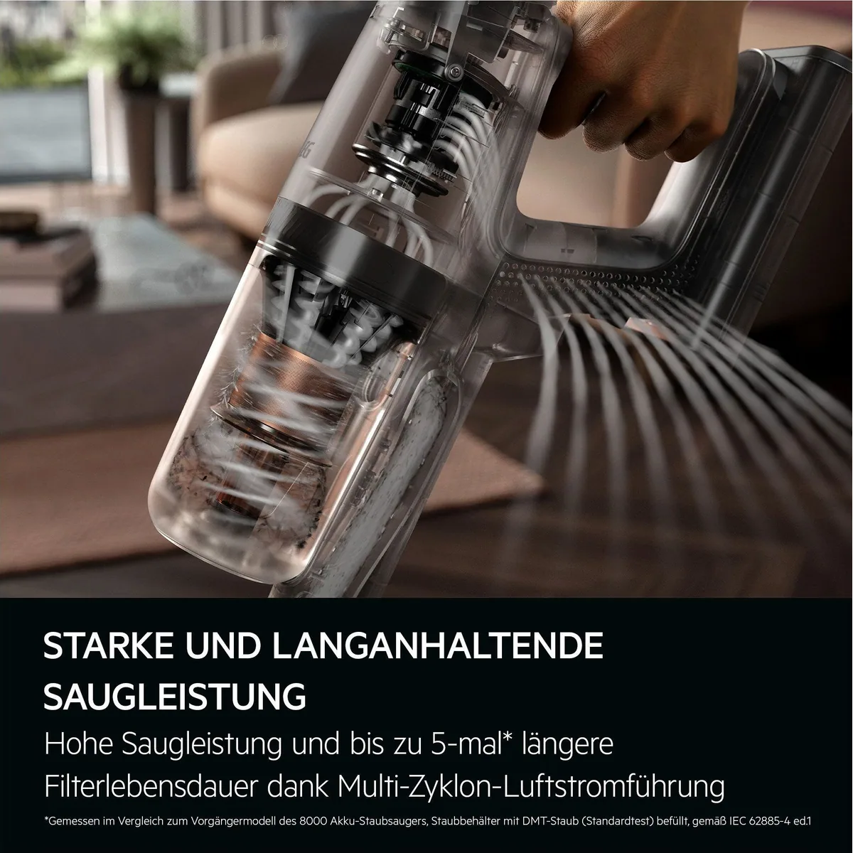 AEG ULTIMATE 8000 AP82A25SHX, beutellos, 2 Wechsel-Akkus, Automodus 4