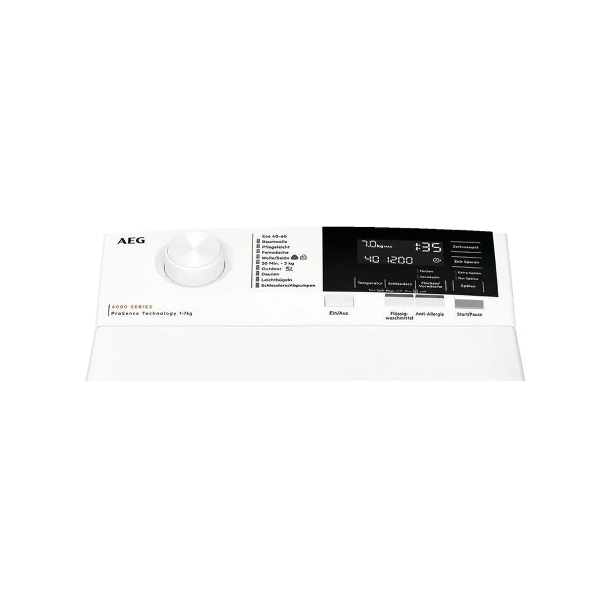 AEG LTR6A60370 Toplader-Waschmaschine, 7 kg, 1300 U/min, Anti-Allergie-Programm 2