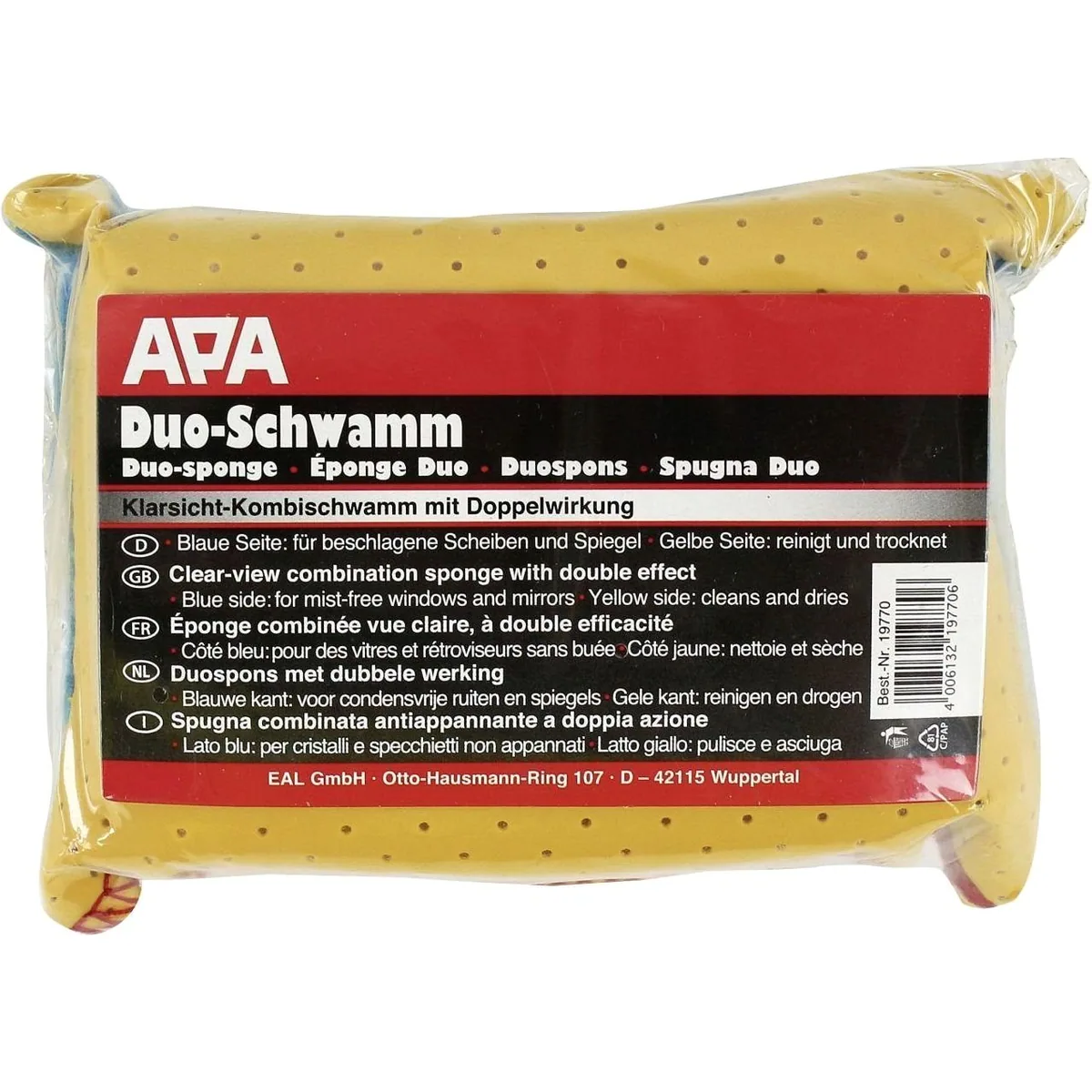 APA Duo-Schwamm 11,5x7,5x4cm, effektive Reinigung und beschlagfreie Sicht 5