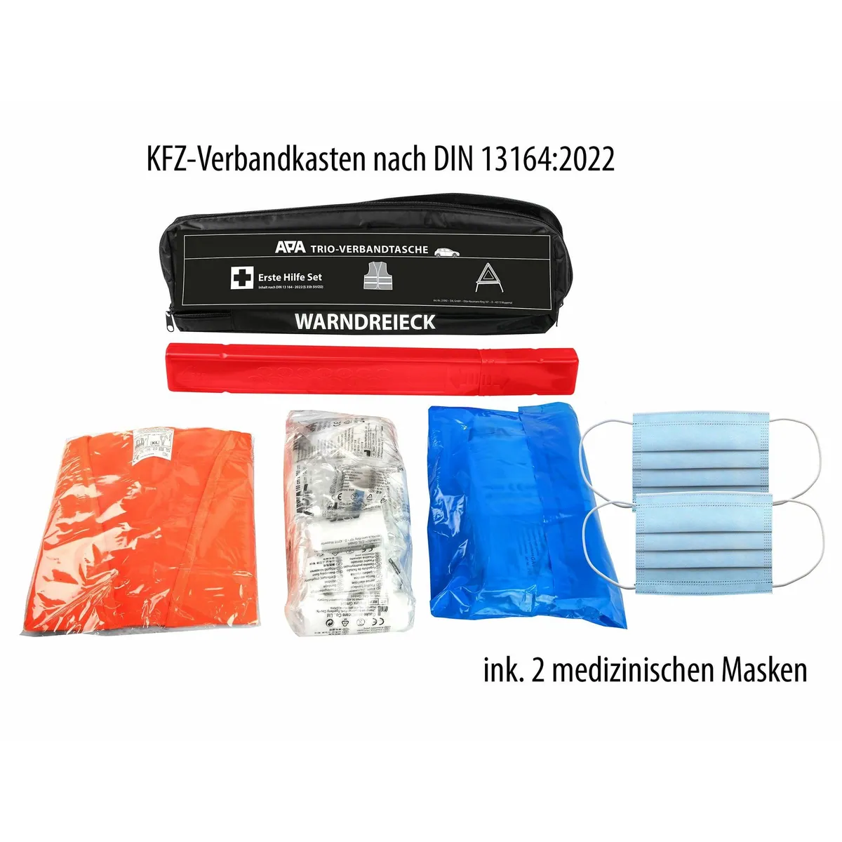 APA TRIO-Verbandstasche, inkl. Warndreieck und Warnweste 2