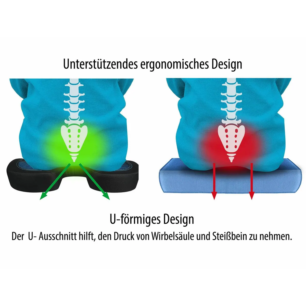 APA Gelkissen Sitzkissen, ergonomisch, druckentlastend, kühlend — 45x35 cm 5