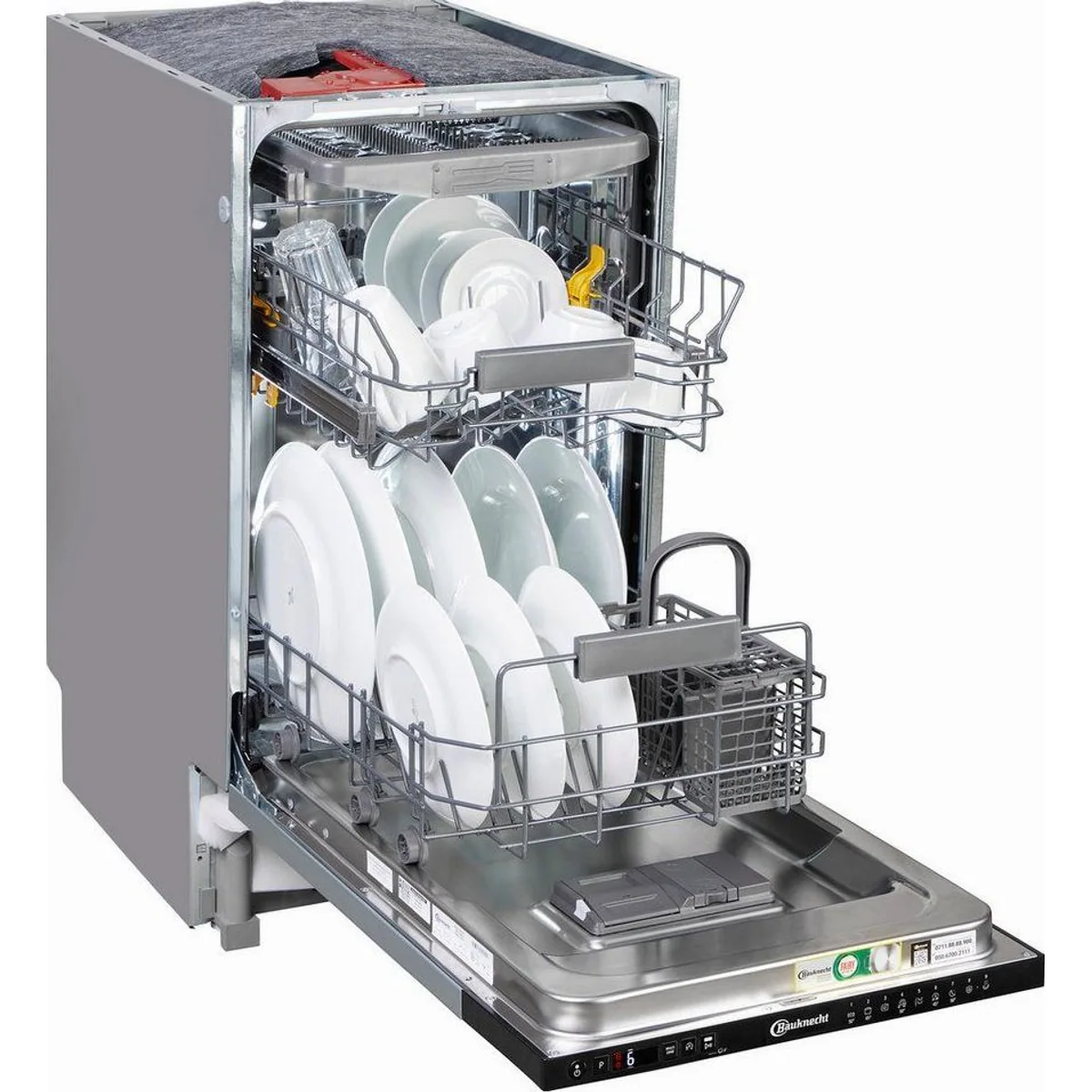 BAUKNECHT BK4IC11BS7LA0 Geschirrspüler, 11 Maßgedecke, Besteckschublade inklusive 3