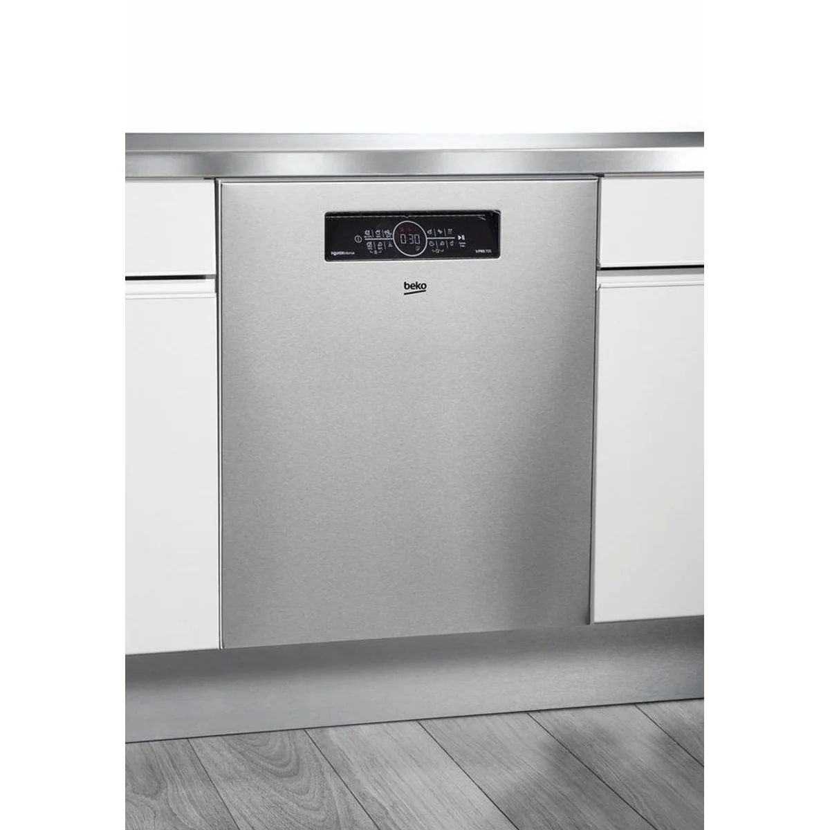 BEKO BDDN36462XP Unterbaugeschirrspüler, 14 Maßgedecke, 38 dB leise, ProSmart Motor