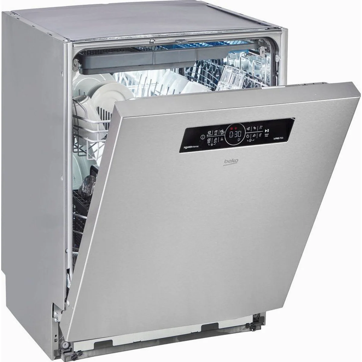 BEKO BDDN36462XP Unterbaugeschirrspüler, 14 Maßgedecke, 38 dB leise, ProSmart Motor 3