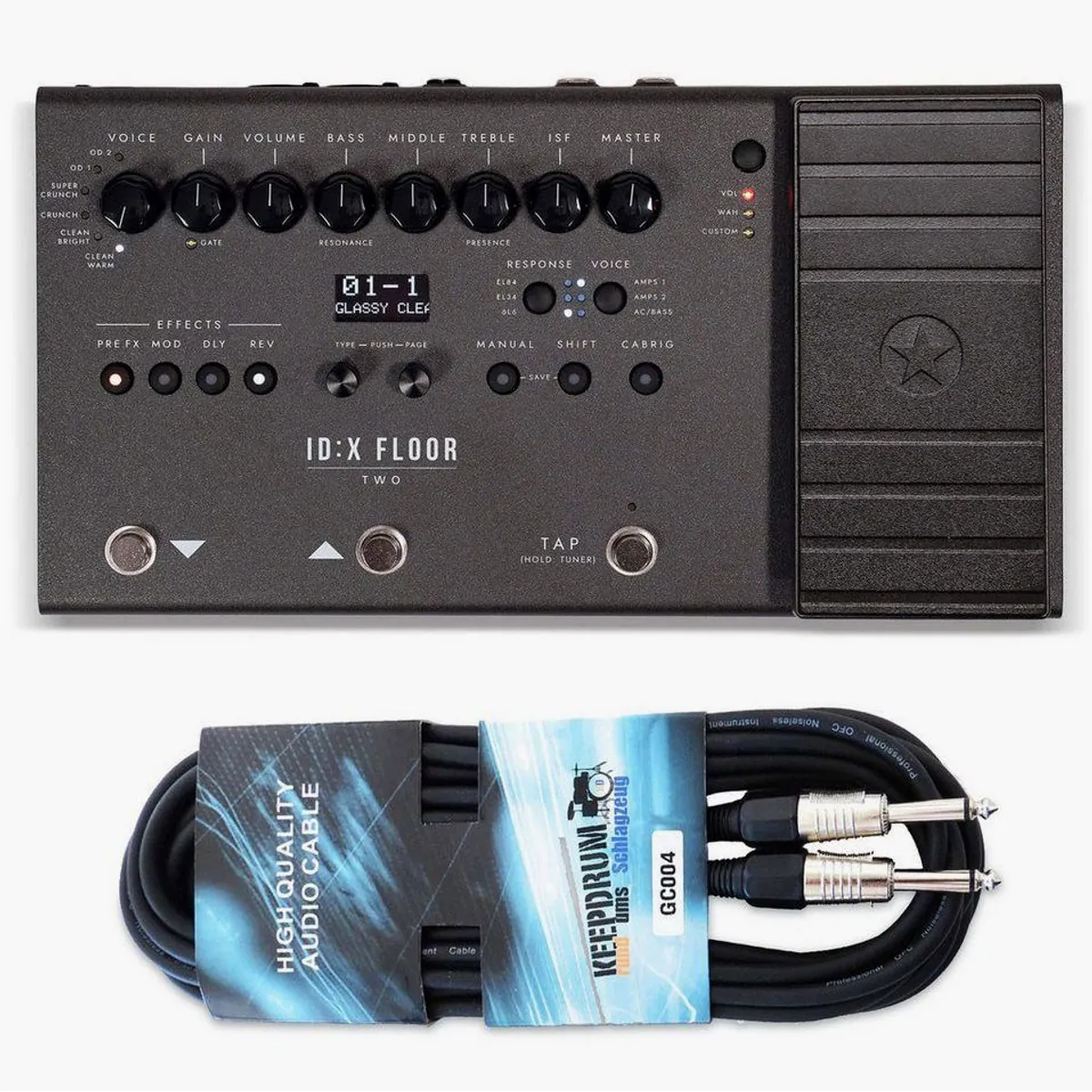Blackstar ID:X Floor Two, kompaktes Effektgerät, vielseitige Klangerzeugung, USB-C Audio-Interface