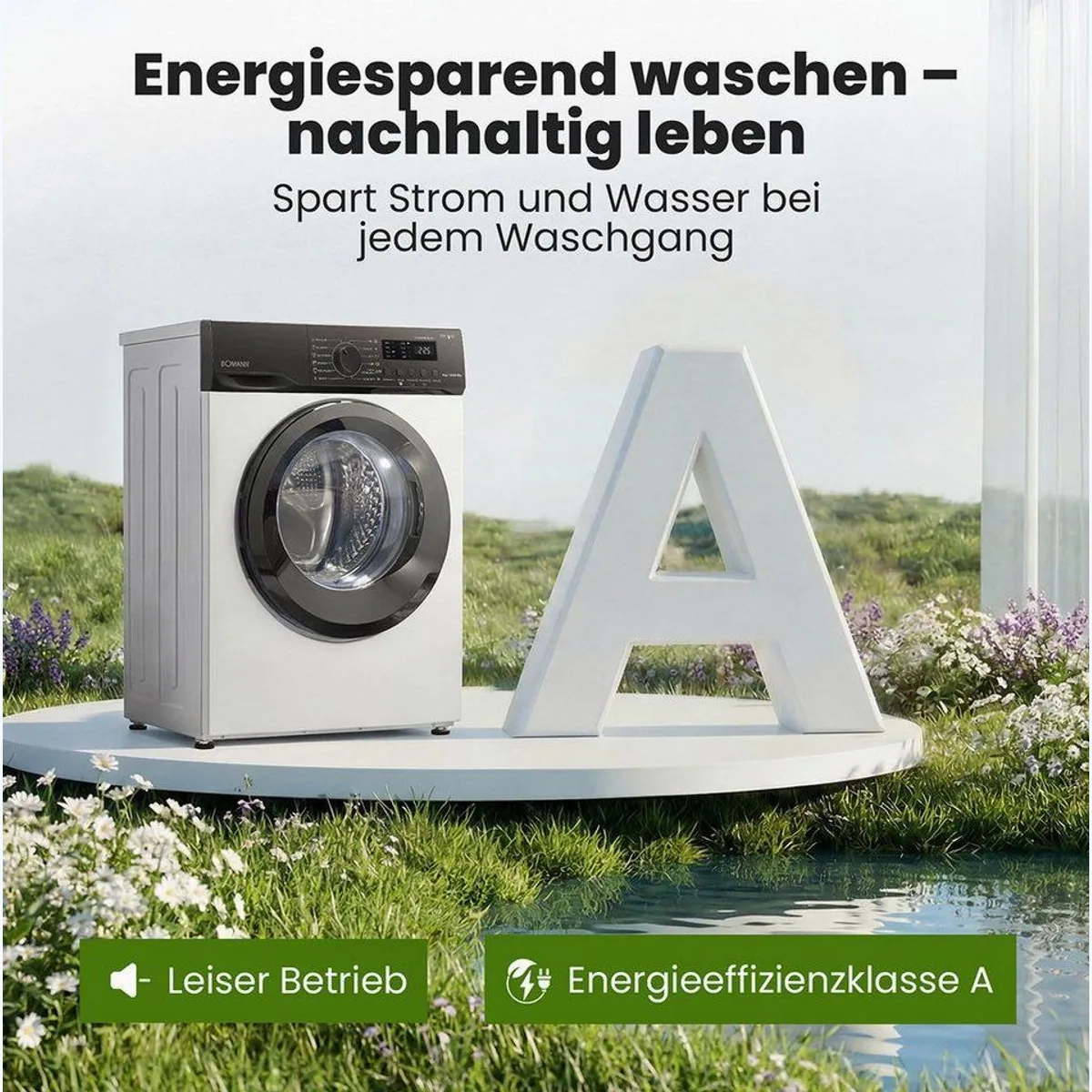 BOMANN Waschmaschine WA 7162, 6 kg Fassungsvermögen, Invertermotor, 5 Jahre Garantie 3