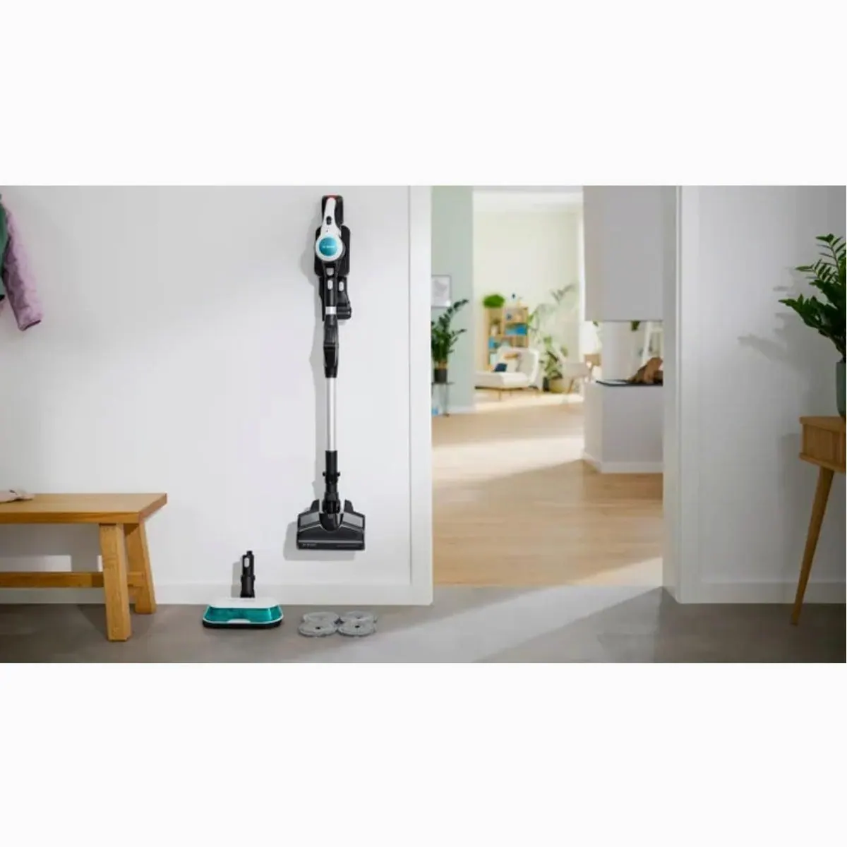 BOSCH Akku-Stielstaubsauger BCS71HYG1, 2-in-1 mit Wischfunktion, kabellos, leicht 4