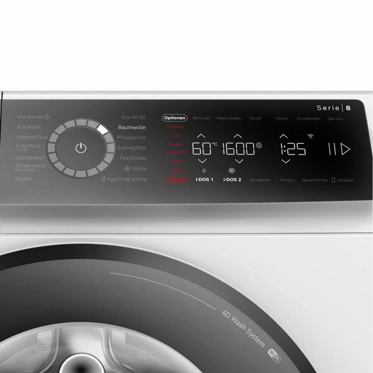BOSCH Waschmaschine Serie 8 WGB256A41, 10 kg, 1600 U/min, i-DOS Technologie 5