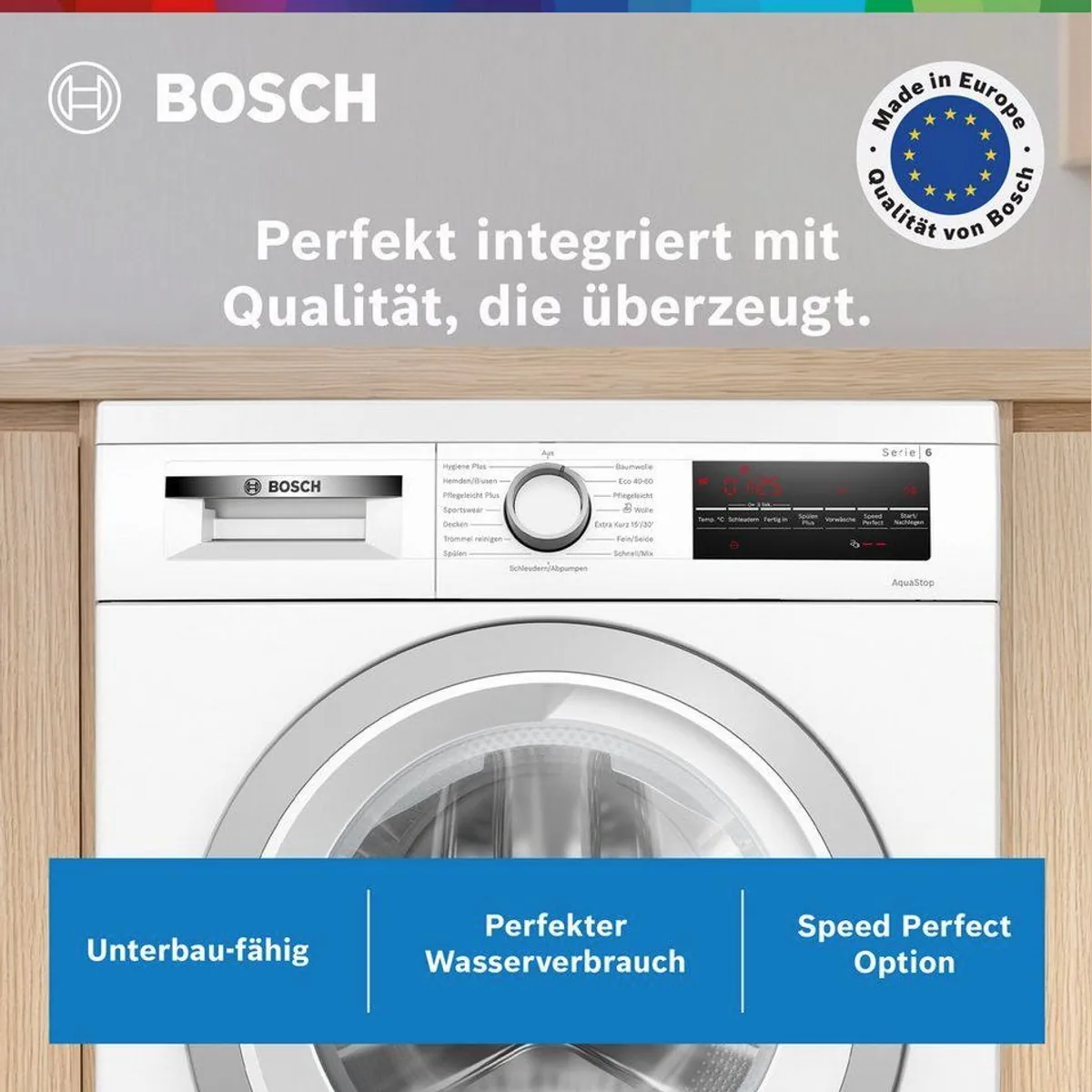 BOSCH Waschmaschine WUU28T71, 8 kg, 1400 U/min, energieeffizient und leise 2