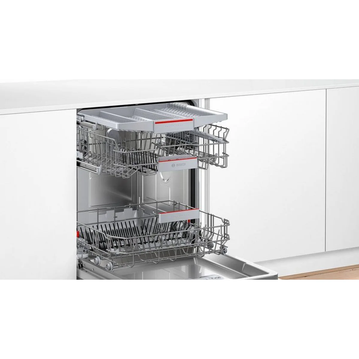 BOSCH teilintegrierbarer Geschirrspüler SMI4EVS09E, 14 Maßgedecke, VarioFlex-Körbe, Automatische Türöffnung 5