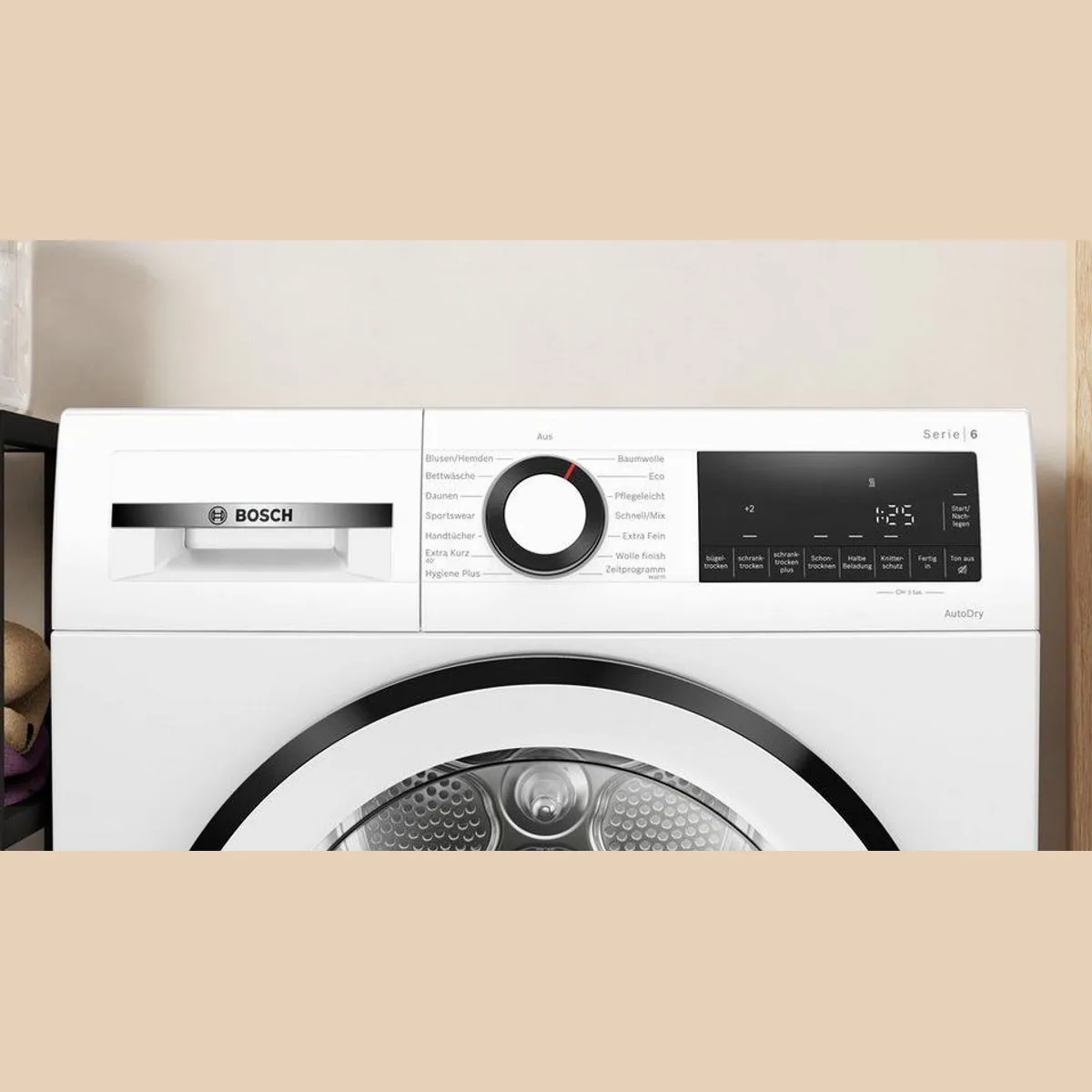BOSCH Wärmepumpentrockner Serie 6 WQG233D01, einfache Reinigung, Bettwäscheprogramm 5