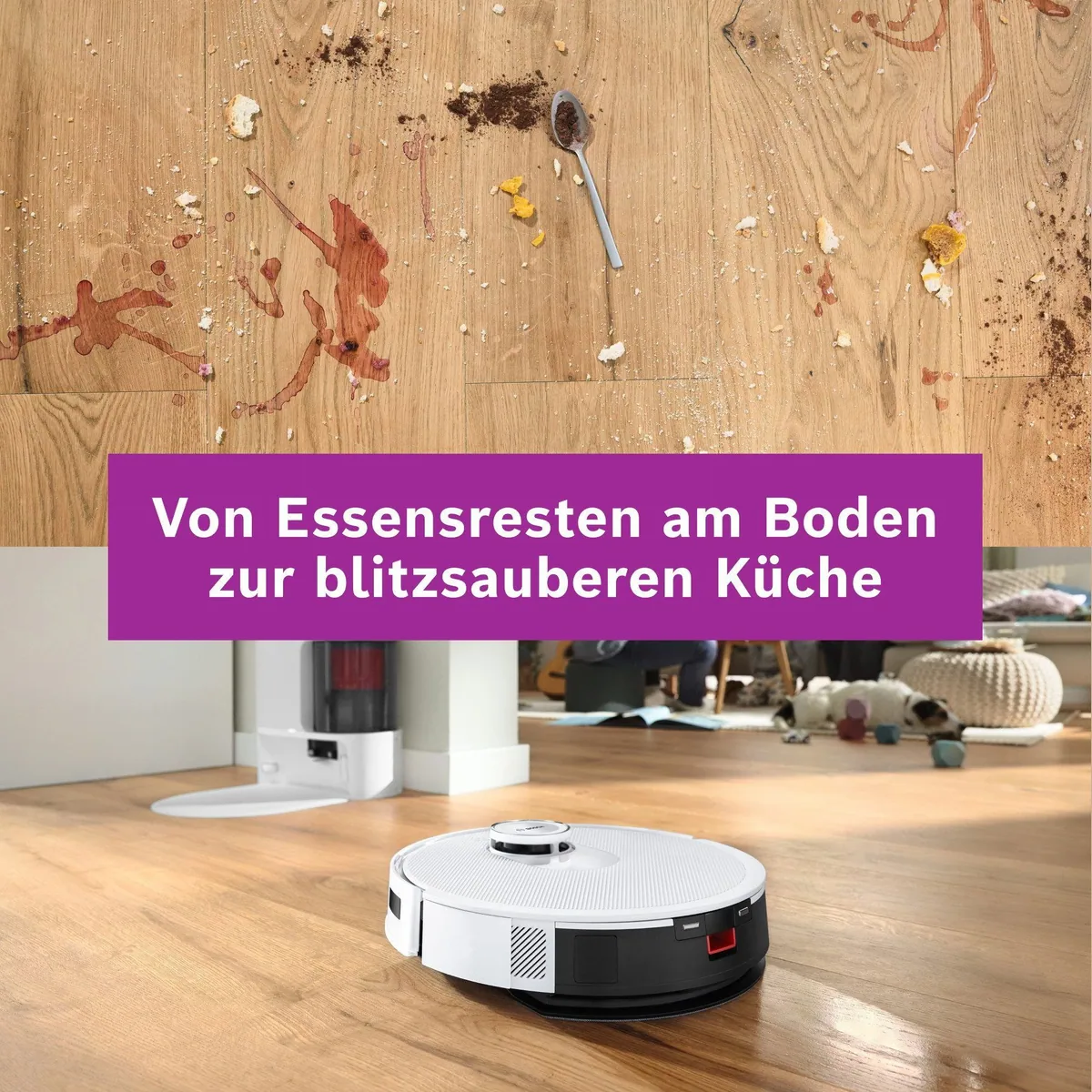 BOSCH Saugroboter Spotless BCRD1W, hohe Saugkraft, Wischfunktion, einfache Wartung 4