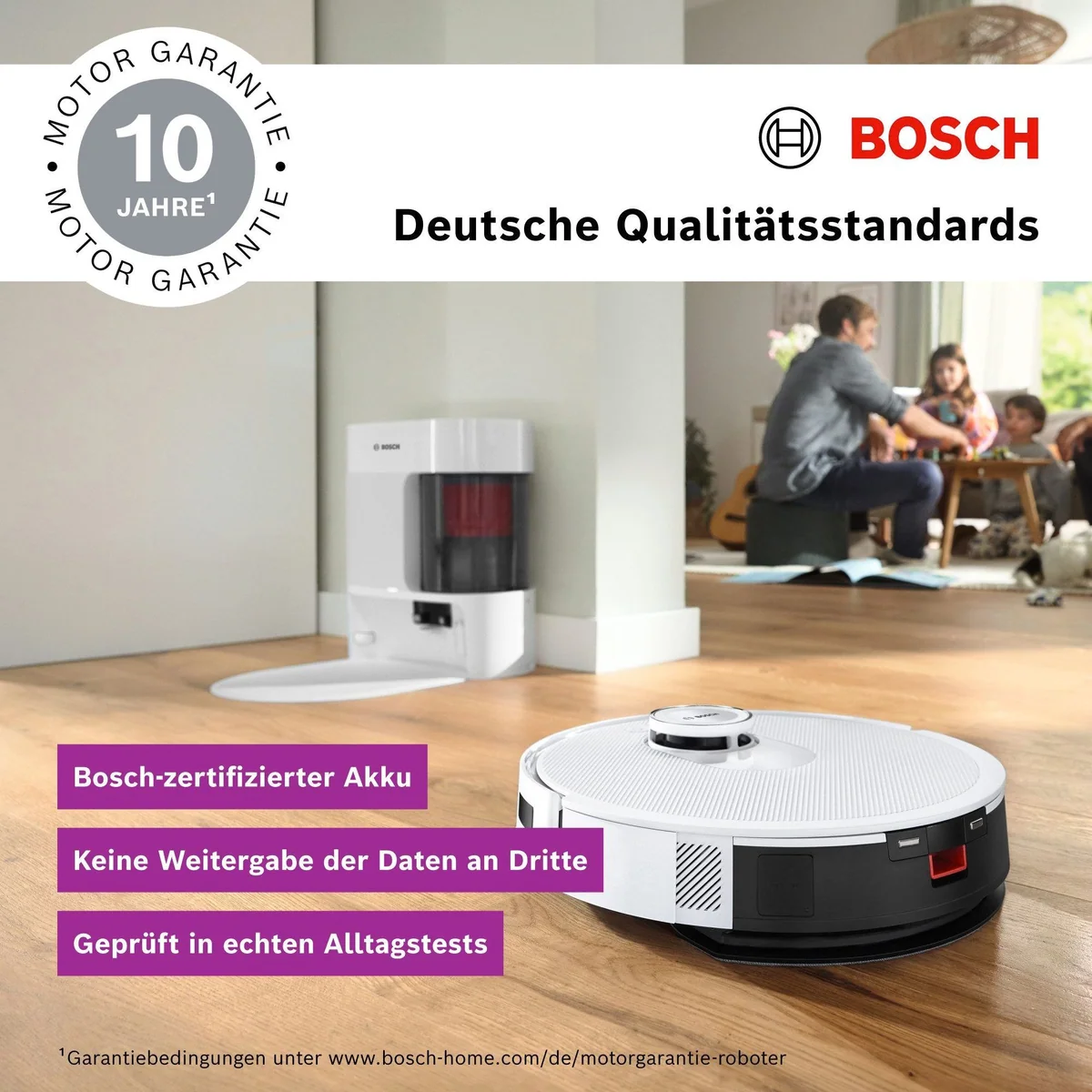 BOSCH Saugroboter Spotless BCRD1W, hohe Saugkraft, Wischfunktion, einfache Wartung 5