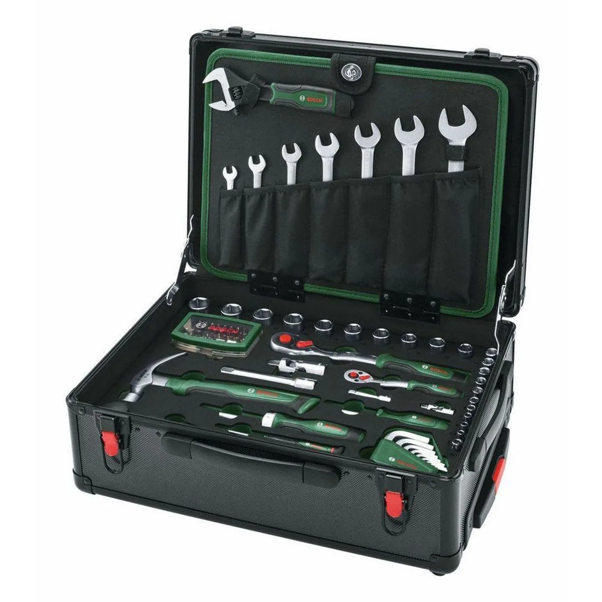 BOSCH Rollwerkzeugkoffer-Set 119 Teile, umfangreiche Ausstattung, ergonomisches Design
