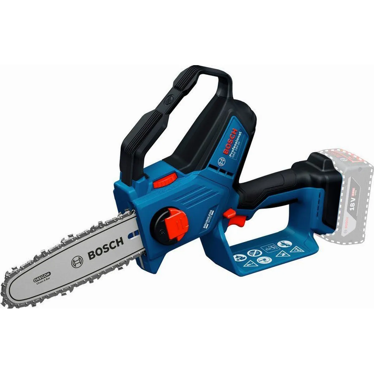 Bosch Professional GKE 18V-20, kompakte Akku-Kettensäge, kraftvoll und ergonomisch