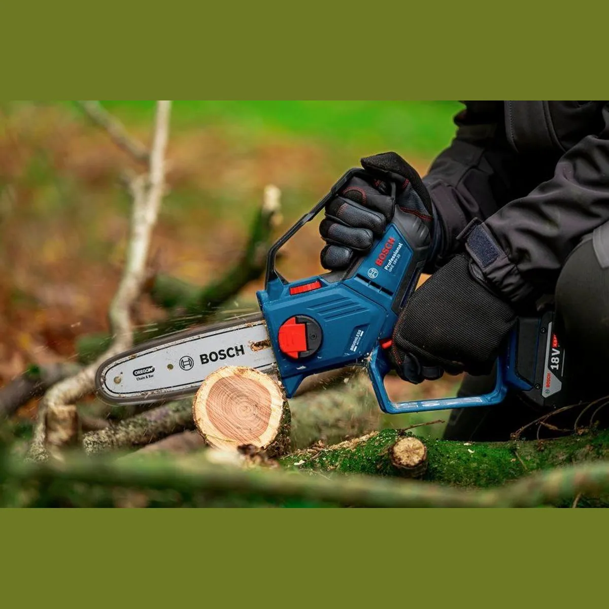 Bosch Professional GKE 18V-20, kompakte Akku-Kettensäge, kraftvoll und ergonomisch 5