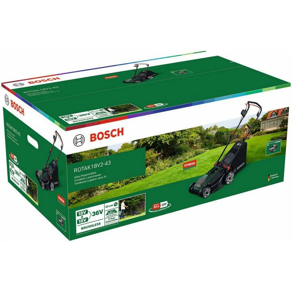 Bosch Home & Garden Akkurasenmäher ROTAK18V-43, 43 cm Schnittbreite, kraftvoll und vielseitig 5