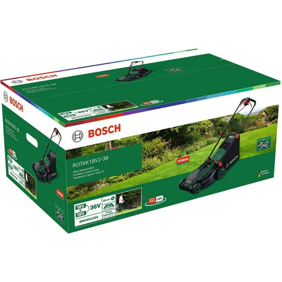 Bosch Home & Garden Akkurasenmäher Rotak 18V2-38, 38 cm Schnittbreite, 3-in-1-Funktion 5