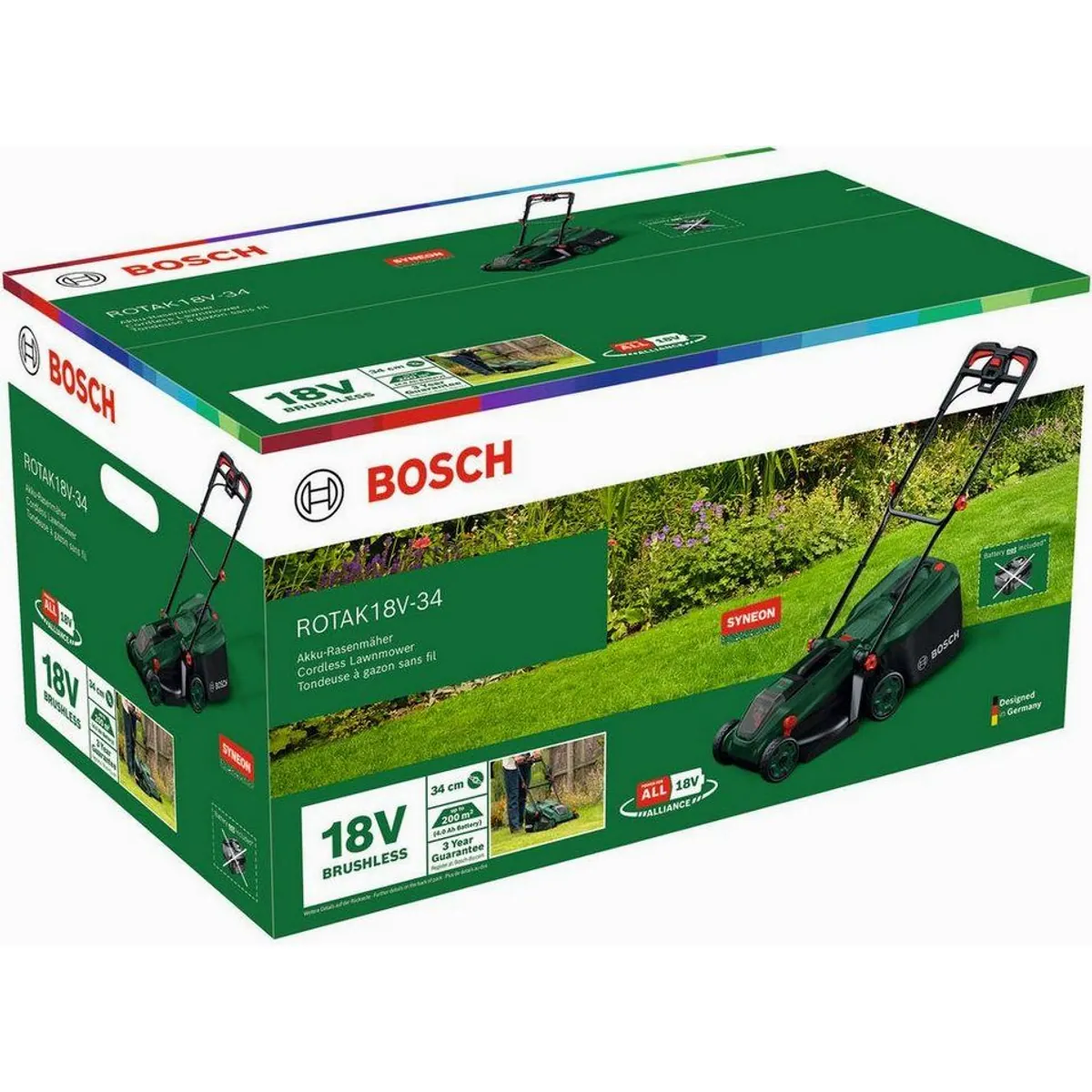 Bosch Home & Garden Akkurasenmäher ROTAK18V-34, 34 cm Schnittbreite, 3-in-1-Funktion 4