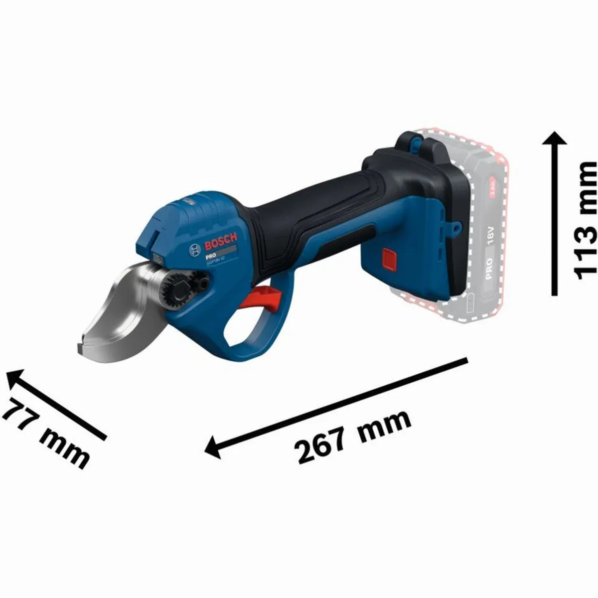 BOSCH GGP18V-32 Pruner, kraftvoller bürstenloser Motor, ergonomisches Design 2