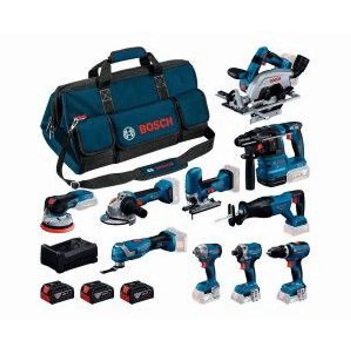 Bosch Professional 18V Combi-Set, vielseitig, leistungsstark, 10-teilig
