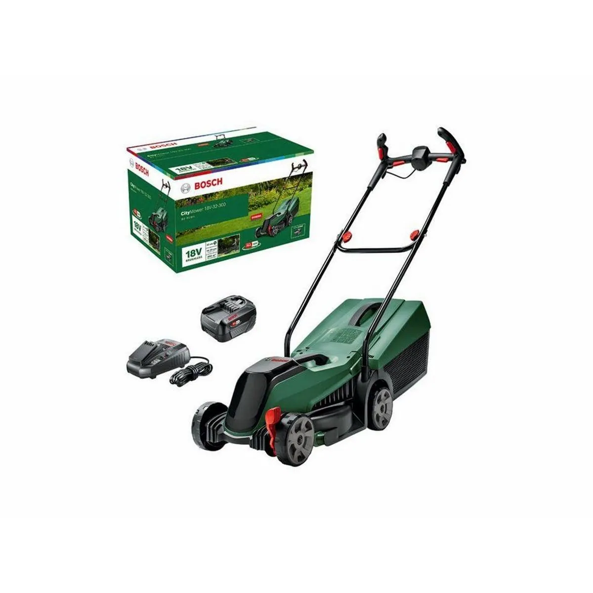 BOSCH CityMower 18V-32-300, 32 cm Schnittbreite, inkl. 1x Akku 5,0 Ah