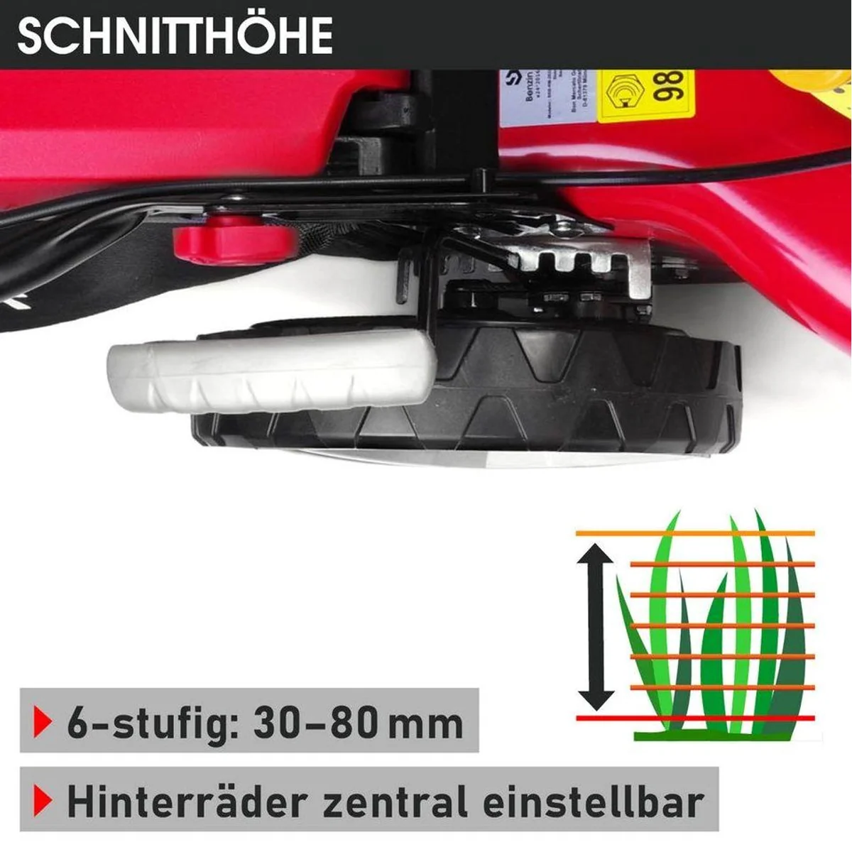 BRAST Benzinrasenmäher 7PS RED LINE, 51 cm Schnittbreite, TÜV geprüft 4