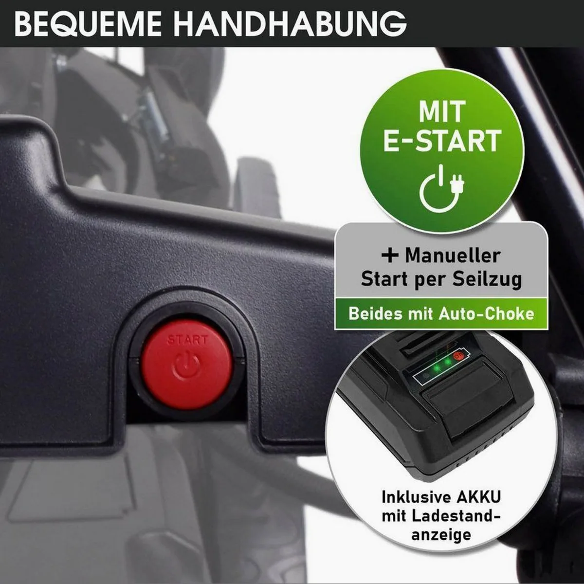BRAST Benzinrasenmäher Trike, 5,2 kW Motor, Elektrostart, 53 cm Schnittbreite 3