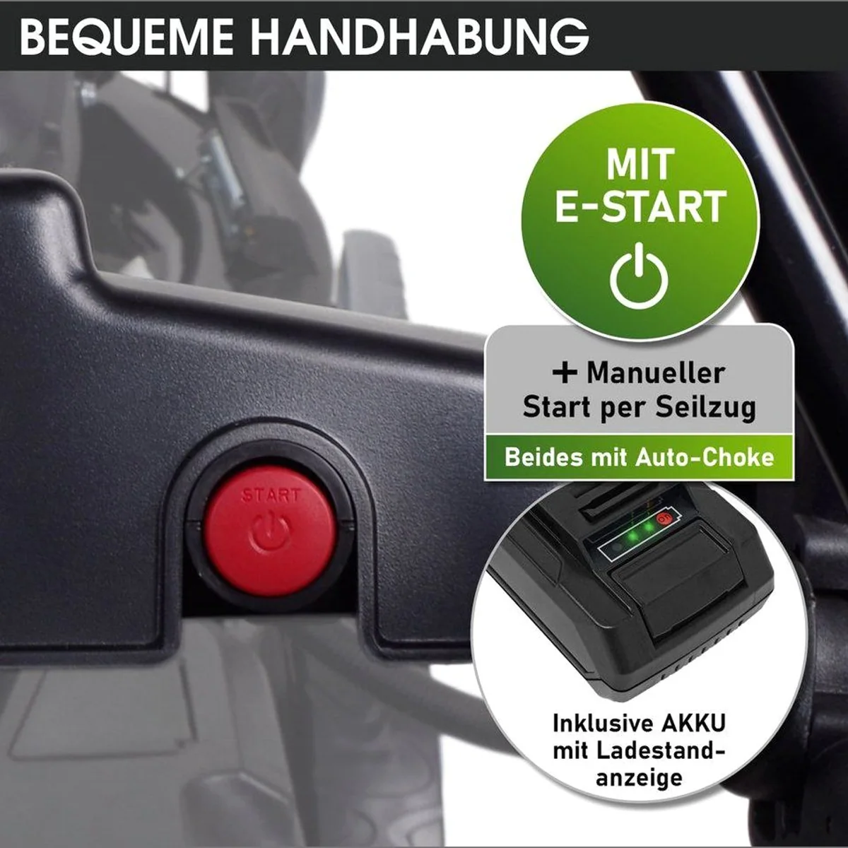 BRAST Benzinrasenmäher 19224 E-START, 4-Takt Motor, E-Start, 48 cm Schnittbreite 4