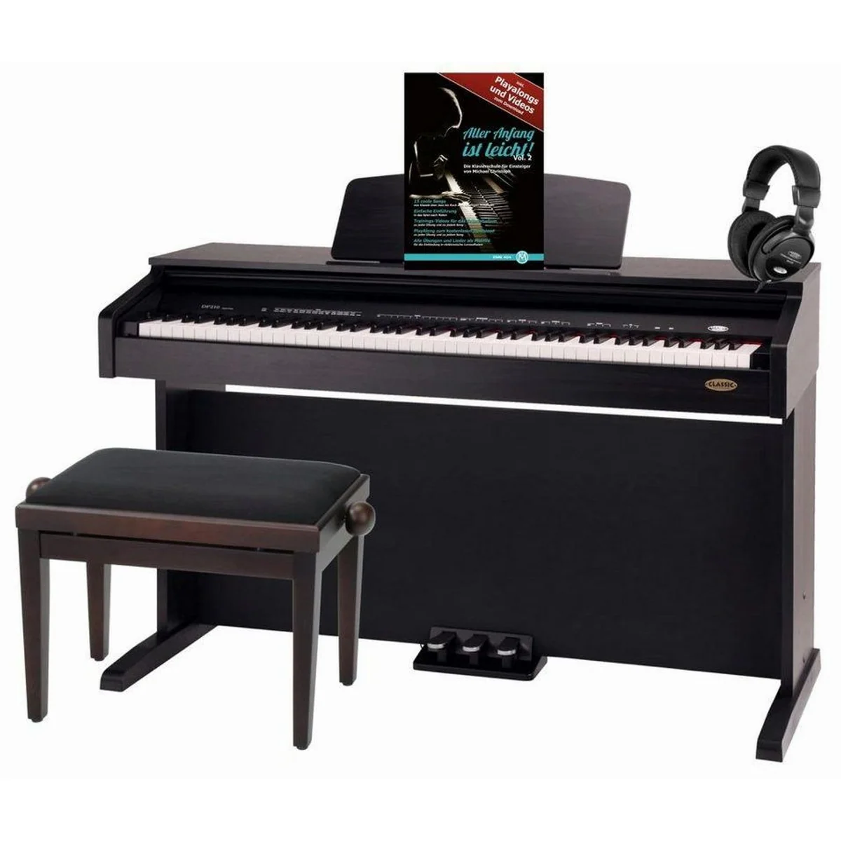 Classic Cantabile DP-210 Digitalpiano, 88 Tasten Hammermechanik, inkl. Zubehör