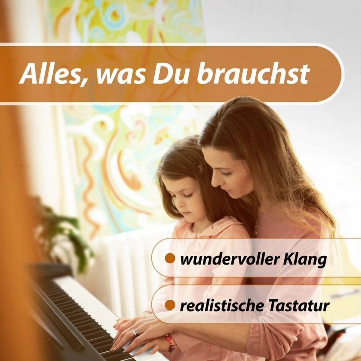Classic Cantabile DP-50 RH E-Piano, gewichtete Hammertastatur, Twin-Piano-Funktion 2