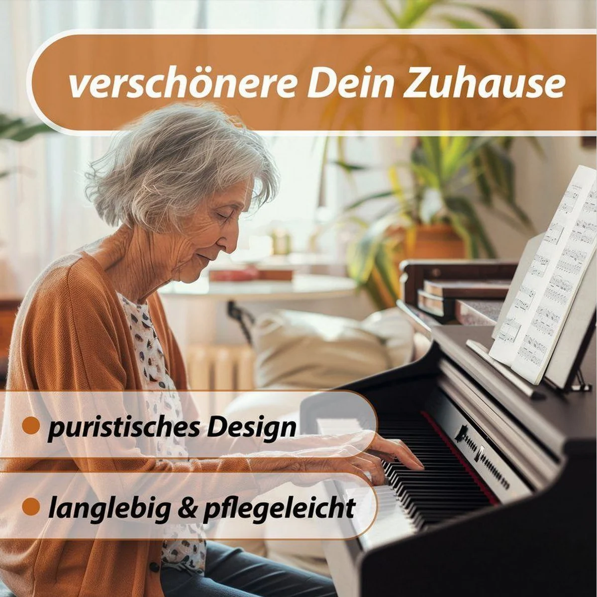 Classic Cantabile DP-50 RH E-Piano, gewichtete Hammertastatur, Twin-Piano-Funktion 4