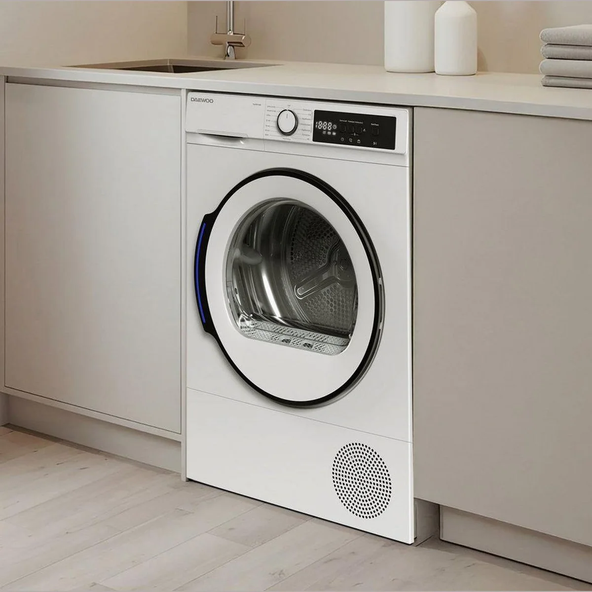 Daewoo TD-B8GP1WD0-DE Wärmepumpentrockner, 8 kg, 15 Programme, Knitterschutz 5