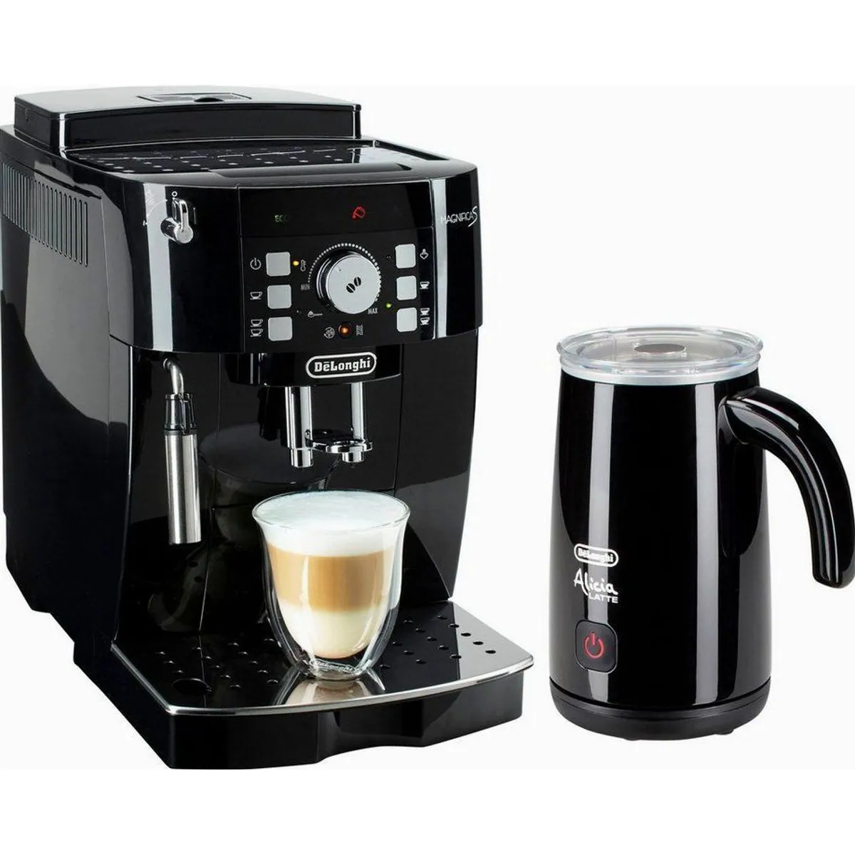 De'Longhi Kaffeevollautomat Magnifica S ECAM21.118.B, Barista-Milchaufschäumer, 15 Bar Druck