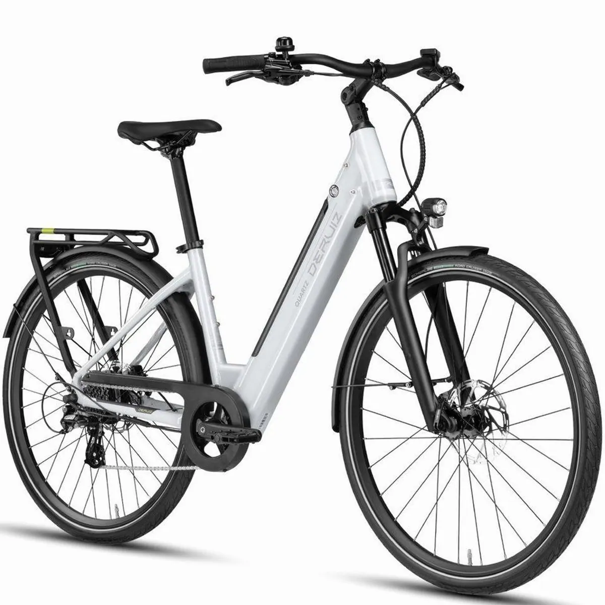 DERUIZ E-Bike Cityrad 28 Zoll, 644Wh Akku, 8-Gang Shimano Schaltung