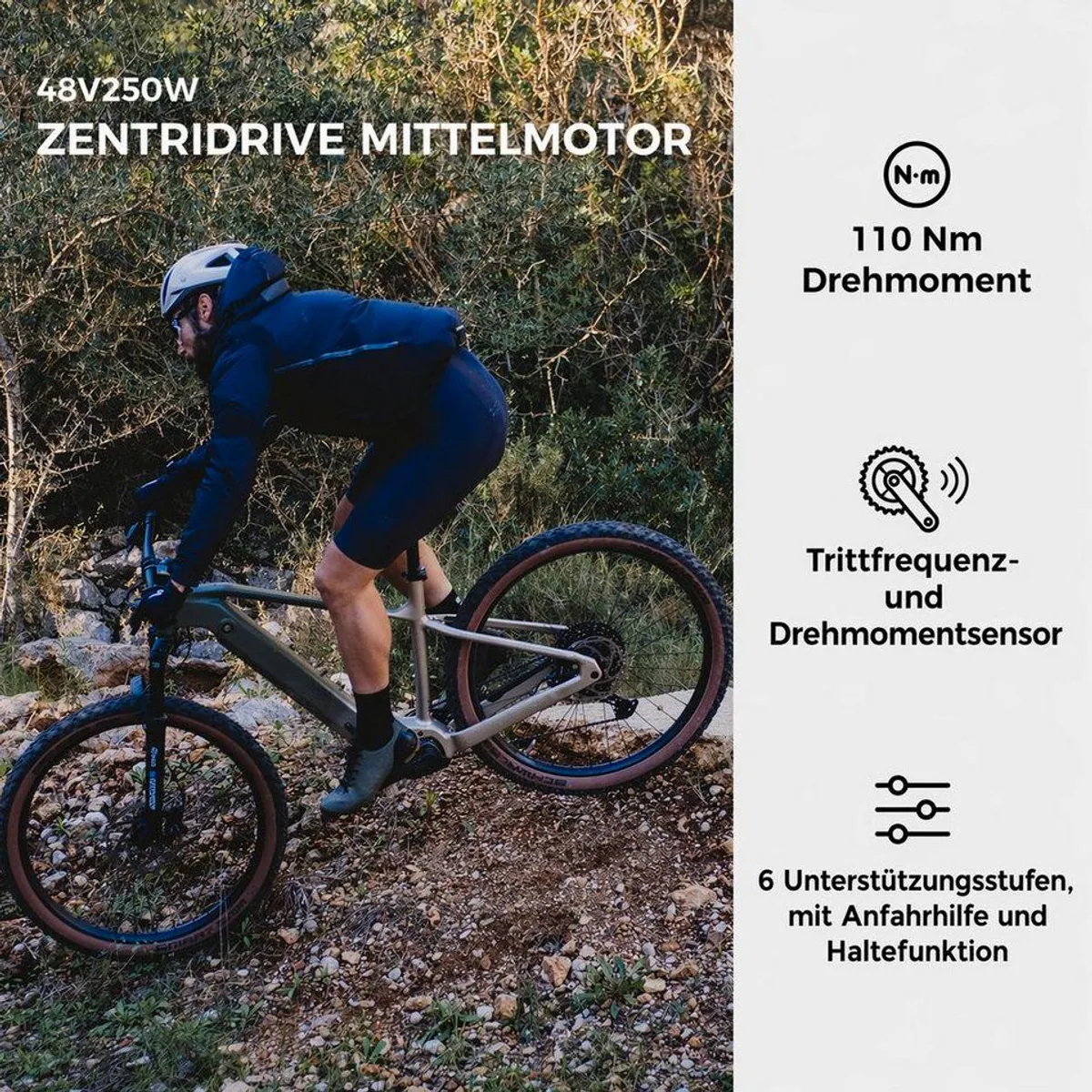 DERUIZ Dolomit E-Bike, 250W Mittelmotor, 720Wh Akku, 29 Zoll 2