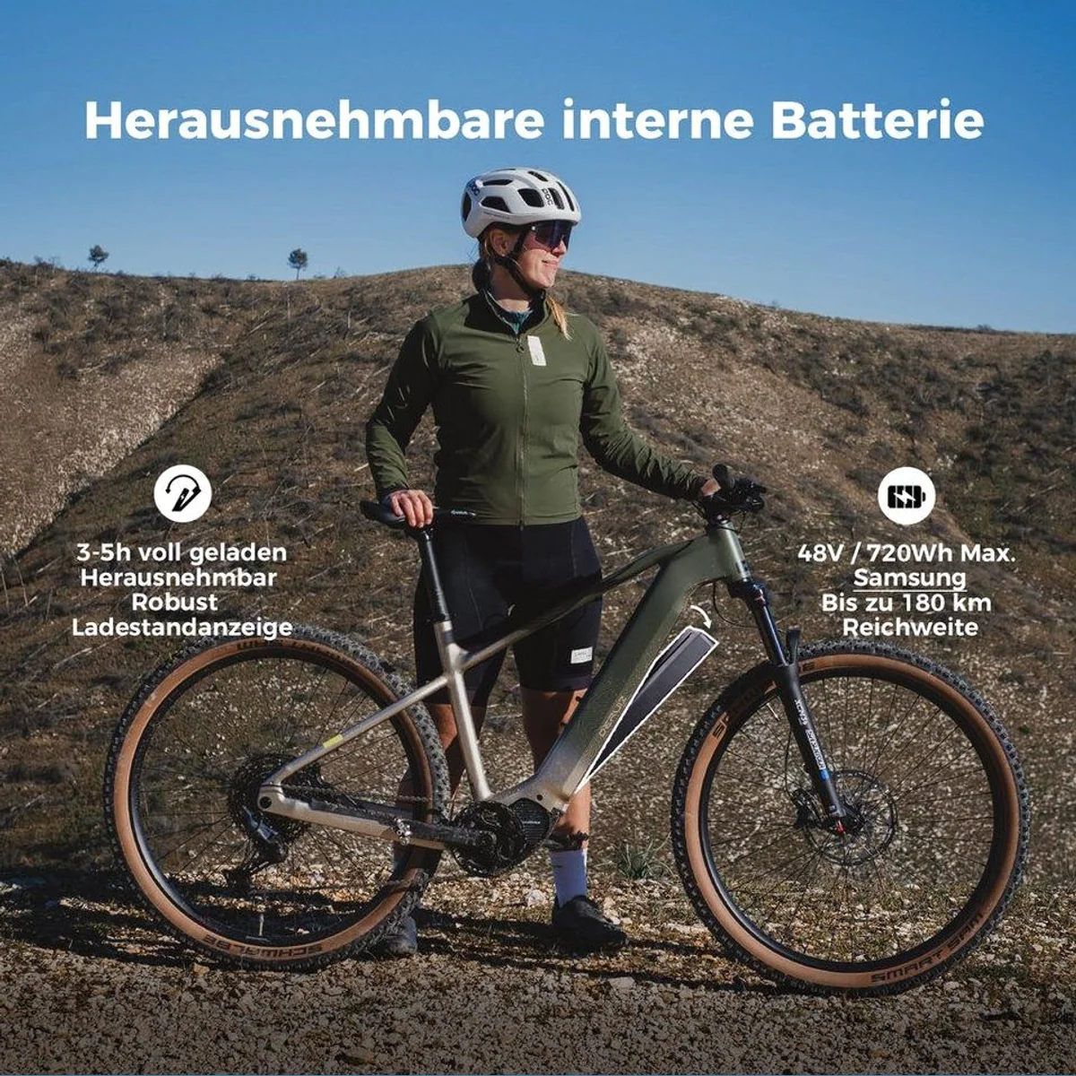 DERUIZ Dolomit E-Bike, 250W Mittelmotor, 720Wh Akku, 29 Zoll 3