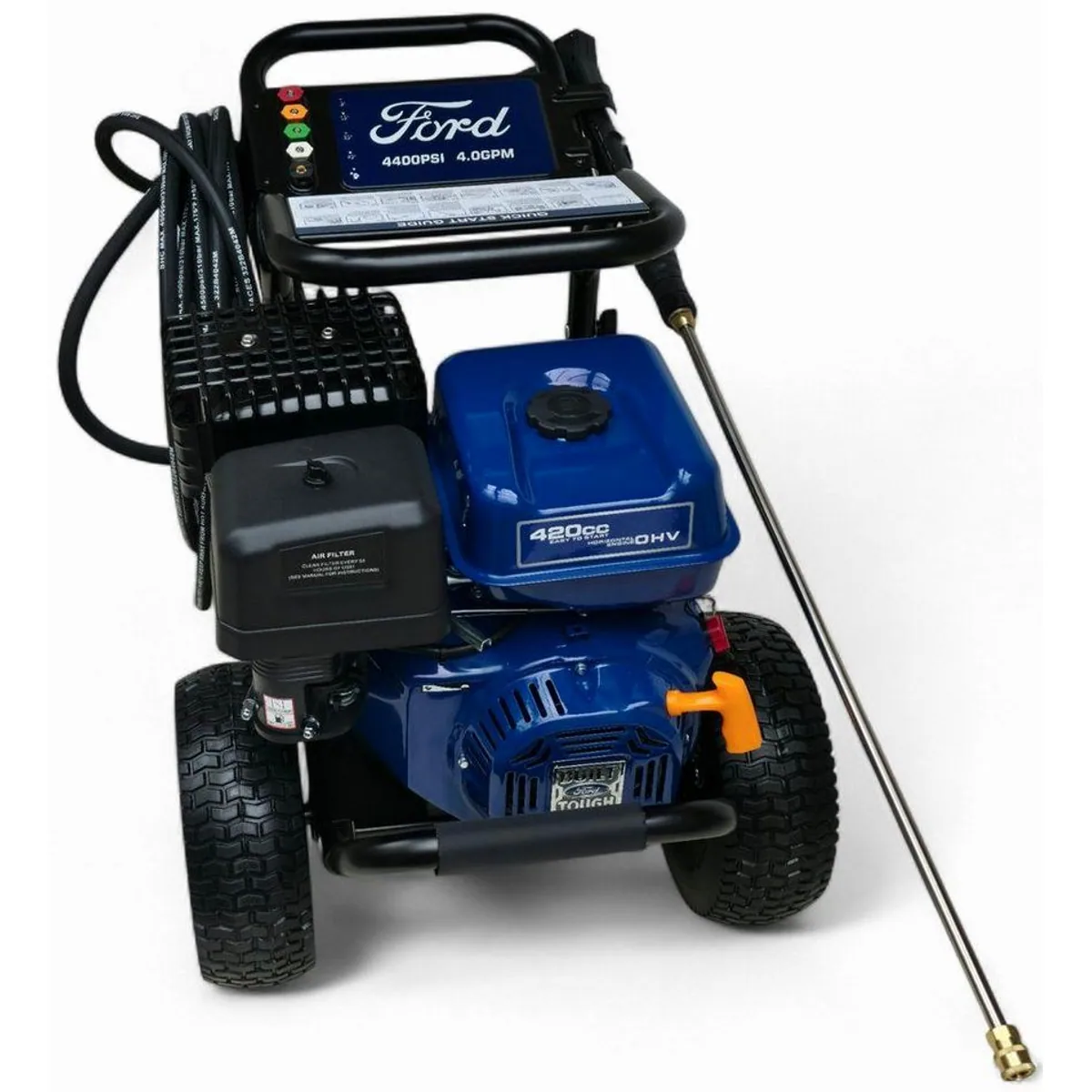 DeTec Hochdruckreiniger Ford Benzin 13PS, 303 bar Druck, 906 l/h Fördermenge