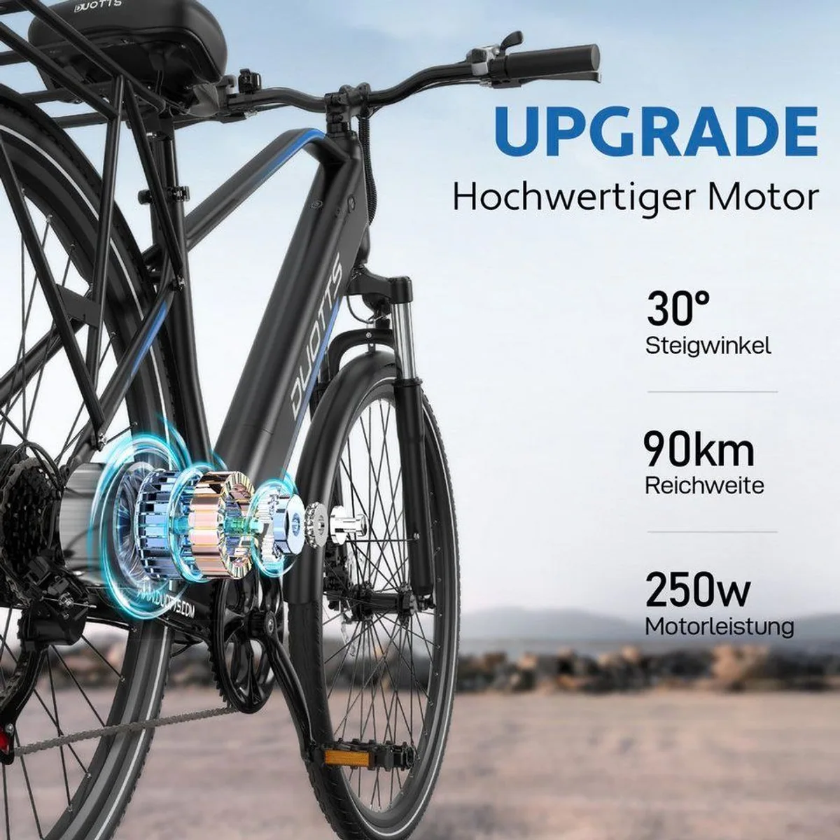 DUOTTS C29 Lite E-Bike, 250W Motor, 90 km Reichweite, Scheibenbremsen 5