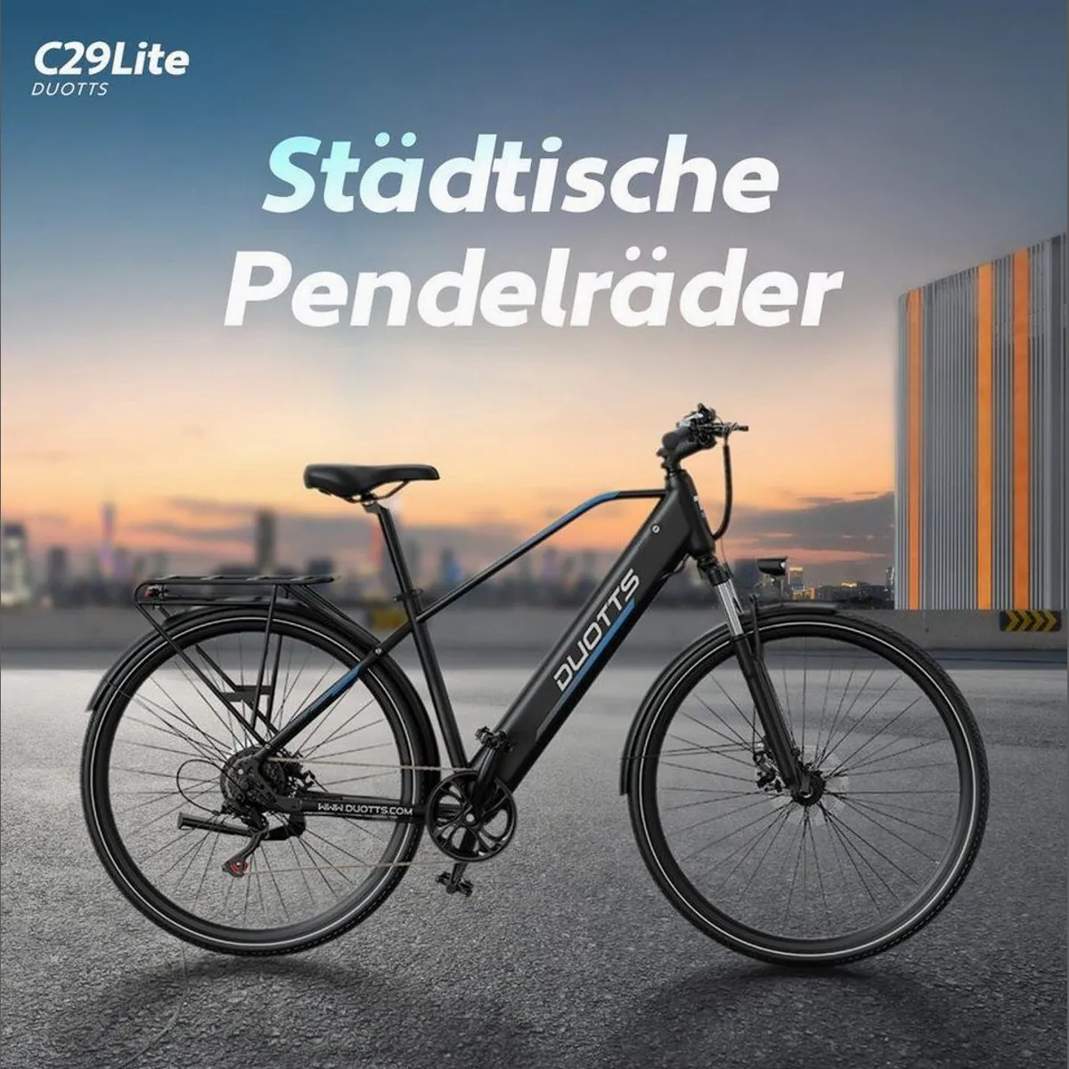 DUOTTS C29 Lite E-Bike, kraftvoller Antrieb, abnehmbarer Akku, komfortables Fahrgefühl 3
