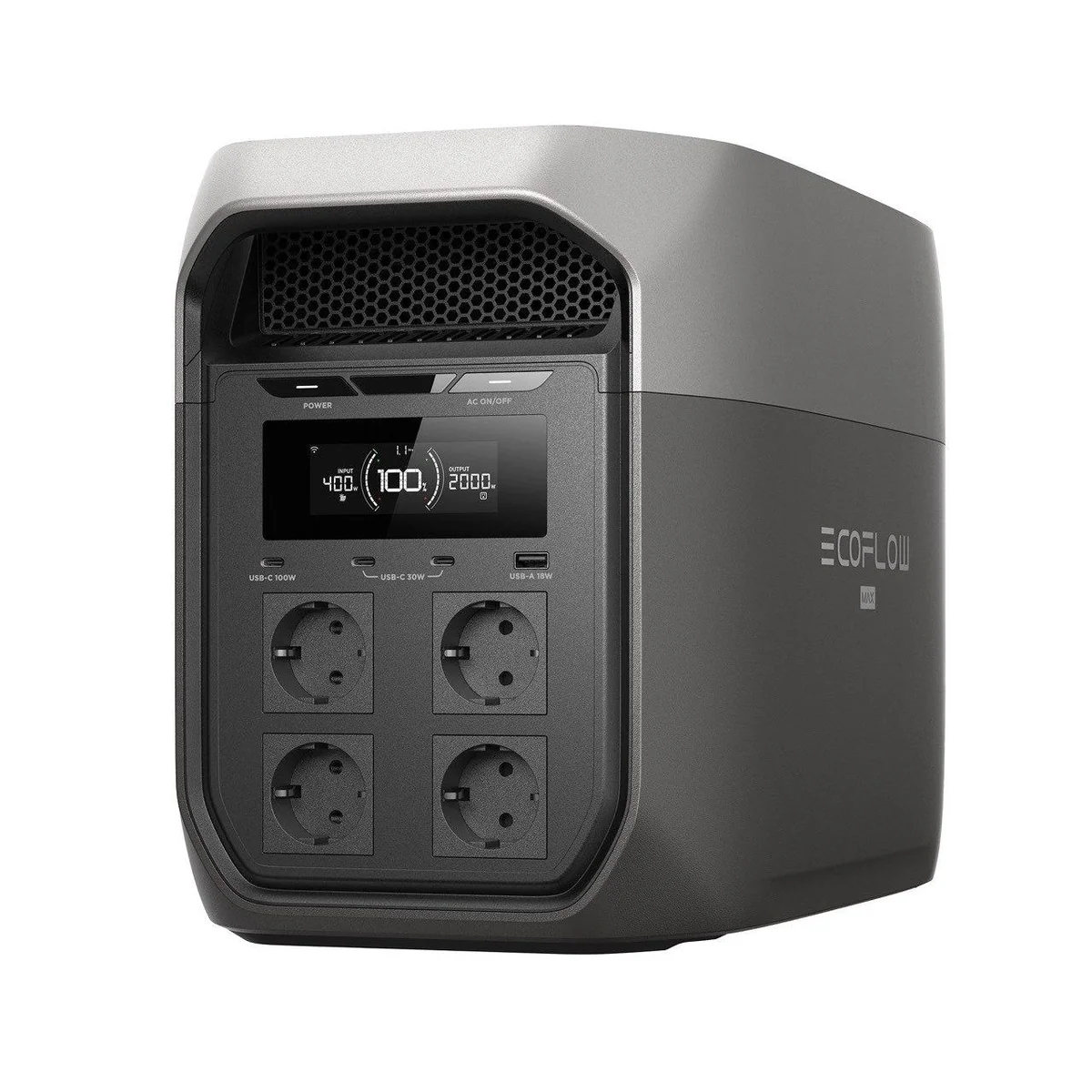 Ecoflow DELTA 3 Max PowerStation, 2048 Wh Kapazität, Schnellladung, vielseitige Anschlüsse