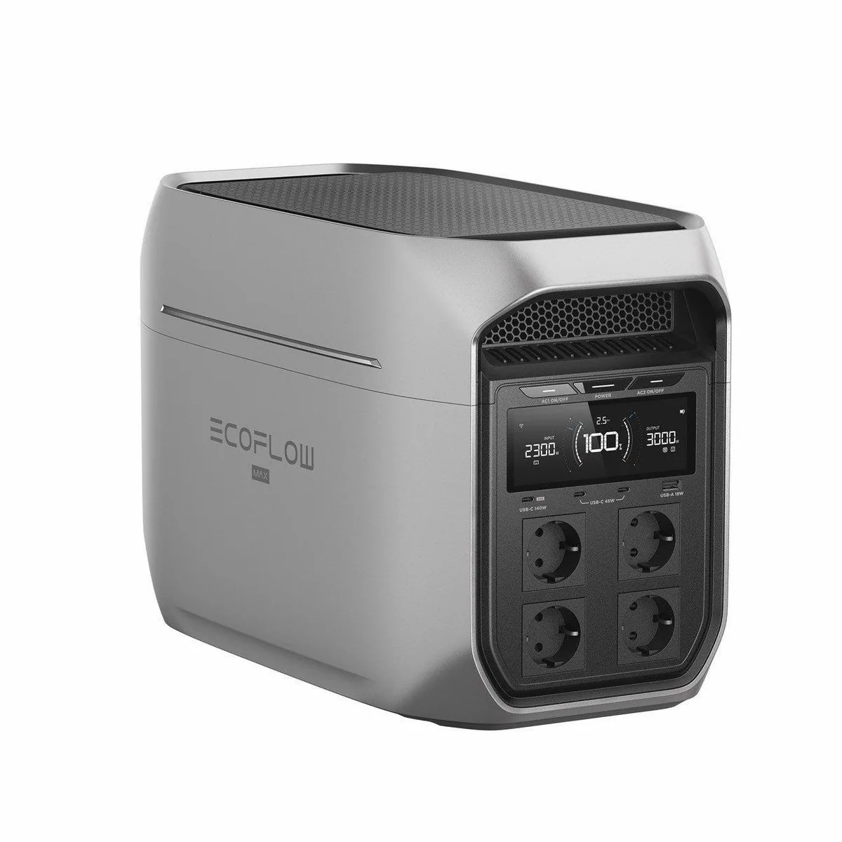 Ecoflow DELTA 3 Max Plus Powerstation, hohe Kapazität, vielseitige Ladeoptionen, App-Steuerung