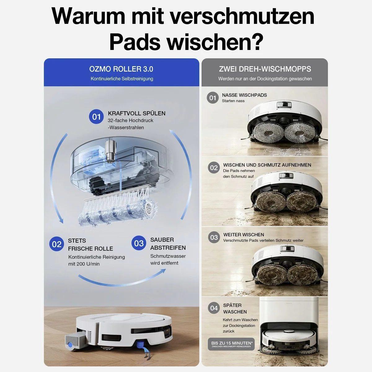 ECOVACS DEEBOT T90 MAX Omni, kraftvolle Reinigung, intelligente Navigation, automatische Wartung 3