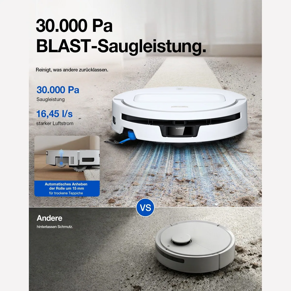 ECOVACS DEEBOT T90 MAX Omni, kraftvolle Reinigung, intelligente Navigation, automatische Wartung 4
