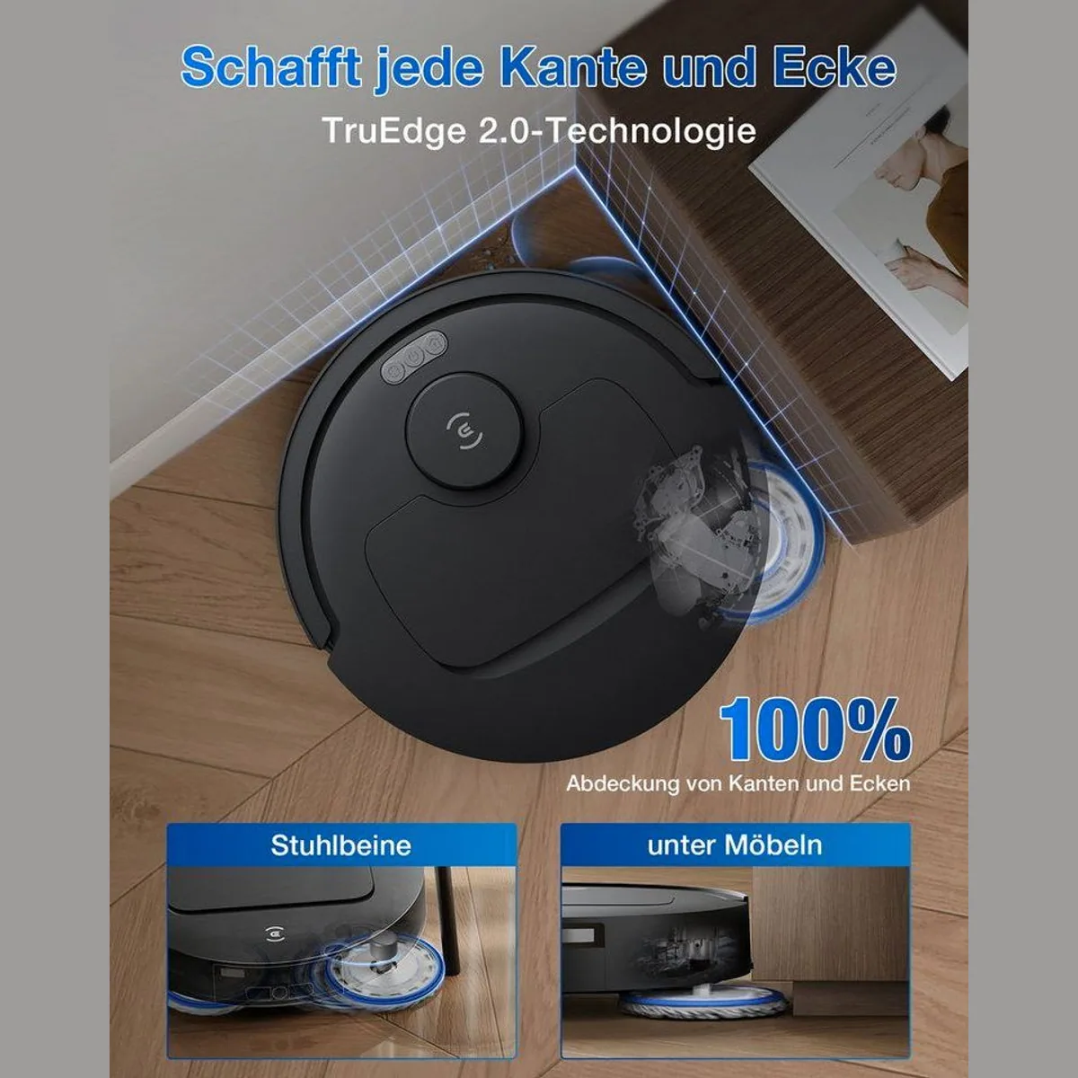 ECOVACS DEEBOT T30C Gen2, kraftvolle Saugleistung, intelligente Routenplanung, ZeroTangle Technologie 3